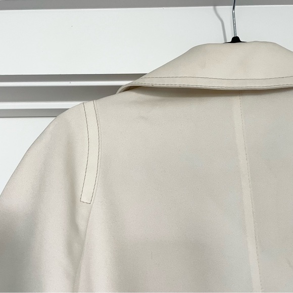 Vintage London Fog Classy Off-White Trench Coat - Size 8 - Picture 8 of 15